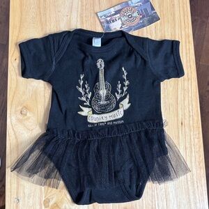 NEW RABBIT SKINS Country Music Hall of Fame Baby one piece tutu size 6 months